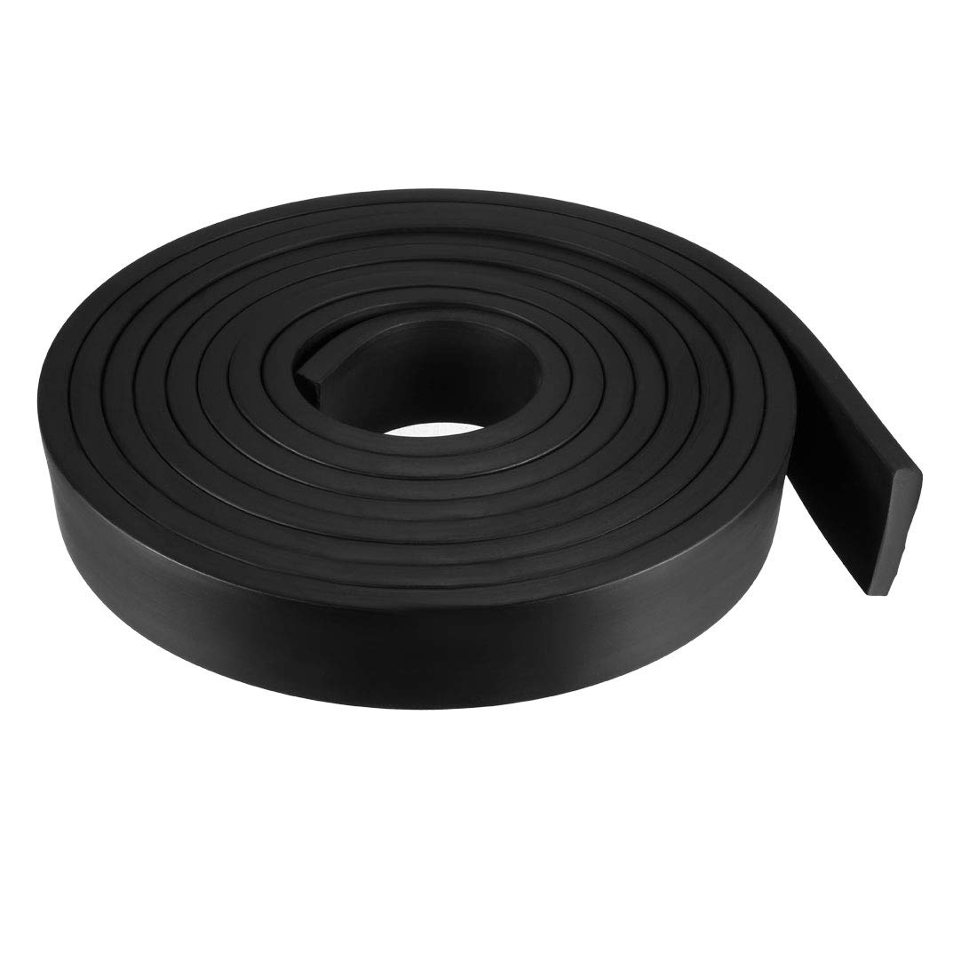 sourcing map Solid Rectangle Rubber Seal Strip 30mm Wide 7mm Thick, 3 Meters Long Black