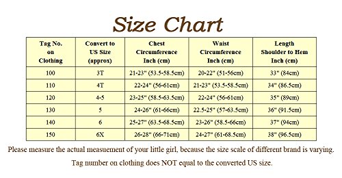 Dressy Daisy Girls' Princess Mermaid Fairy Tales Costume Cosplay Fancy Dress Party Outfit Size 4-5