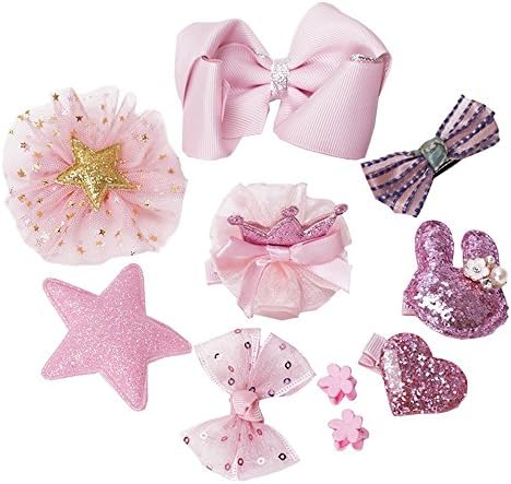 Frealm Boutique Baby Girls Toddler Hair Bow Clips Barrettes Hairpins Mixed Set