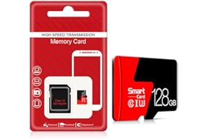 128GB Micro SD Card with Adapter, High Speed Memory Card, A1, C10, U1 Memory TF Card for Camera, Dash Cam, Smartphone, Tablet