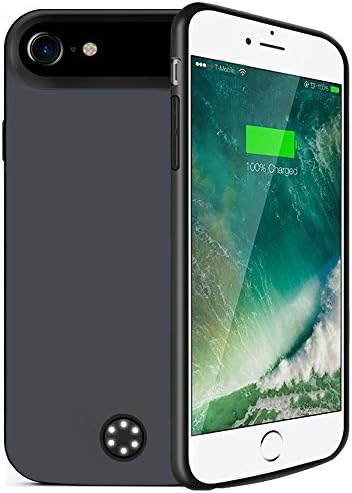 iPhone 8/7/6s/6 Battery Case,Kattiettery 5000mAh Rechargeable Charger Case Portable Charging Case for iPhone 8/7/6s/6 (4.7 inch) Extended Case Battery/Provide Tempered Glass Screen Protectors