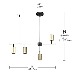 GLOBE Electric 64000049 4-Light Adjustable Height