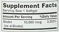 Nature's Bounty Biotin 10,000 MCG Softgels, 120 Count (Pack of 3 (120 ct each))