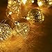 Valery Madelyn 7.2Ft Led String Light Decorated with 10ct 100mm Elegant Champagne Gold Glass Christmas Ball Ornaments and 10 Lights Battery Operated, Themed with Tree Skirt(Not Included)