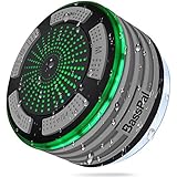 Bluetooth Speakers, Basspal IPX7 Portable Wireless Waterproof Speaker with FM Radio and LED Mood lights, Super Bass and HD Sound for Shower, Pool, Beach, Kitchen&amp;Outdoor