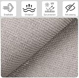 Cool Area HDPE Balcony Privacy Screen Windproof Anti-UV Taupe 80x300cm view 2