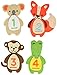 Pearhead First Year Monthly Milestone Felt Animal Photo Sharing Baby Belly Stickers, 1-12 Months