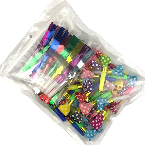 6 Musical+Metallic+Noisemaker+Blowouts+Whistles