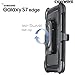 COVRWARE Galaxy S7 Edge Case, [Iron Tank] w/ [Full-Coverage Screen Protector] Heavy Duty Full-Body Rugged Holster Armor [Brushed Metal Texture] Case [Belt Clip][Kickstand], Black