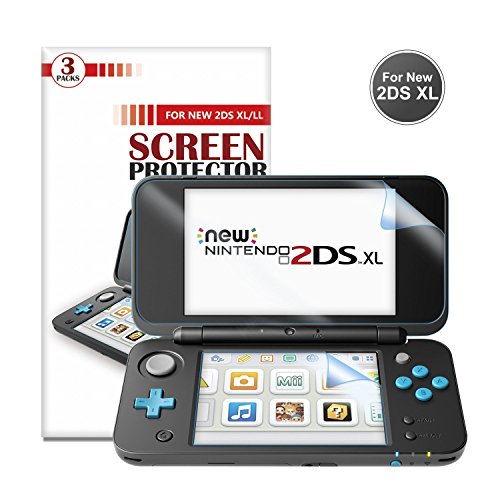 New-Nintendo-2DS-XL-Screen-Protector-3-Packs-Younik-0125mm4H-Ultra-Clear-HD-Screen-Film-for-Nintendo-New-2DS-XL-2017-Anti-Scratch-High-Response-Bubble-Free