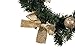 Clever Creations 12 Inch Artificial Christmas Wreath for Front Door Decor, Indoor and Outdoor Holiday Hanging Decoration, White and Gold Bows