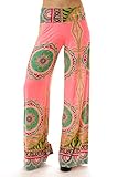 Uptown Apparel Women's Fold-Over Waist Palazzo Pants, Good for Tall, Curvy Women-Made in USA
