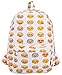 Coofit Cute Emoji Backpack for Kids Cool Backpack Purse Book Bag School Bag White
