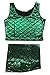 Diamond keep it Women's Mermaid Fish Scale Printing Full Length Leggings (Medium, Green)