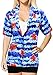 LA LEELA Women Hawaiian Shirt Beach Top Tank Blouses Aloha Boho Holiday Casual Boyfriend