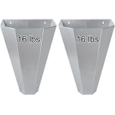 8-16 Pounds Large Chicken Restraining Cone,Galvanized Steel Killing Cone with Flat Back Design and No Assembly Needed, for Chicken as Cornish Cross, Rhode Island Red and Turkeys, Easy to Clean