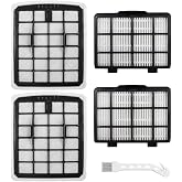 4 Pack Filters Replacement Parts for EUREKA NEN180 / NEN186BL | Bagless Canister Vacuum Cleaner Accessories Include 2 Dust Cup Filters Element &amp; 2 Filters
