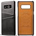 Galaxy Note 8 Cow Leather Case,Superstart Luxury Classical Soft Comfortable Slim Credit Card Slot Back Full Body Leather Wallet Case for Samsung Galaxy Note 8--Black
