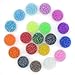 YUEKUI Multicolor Glass Seed Beads,Size 2 mm Silver Lined Pony Beads Tiny Spacer Beads About 16000pcs 20 Colors with 10 m Elastic Crystal String Cord