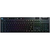 Logitech G915 LIGHTSPEED RGB Mechanical Gaming Keyboard, Low Profile GL Tactile Key Switch, LIGHTSYNC RGB, Advanced Wireless 