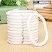 AndreuÂ® Shower Curtain Rings - Kamhairaiog 12-Pack Bathroom Curtain Hook Curtain Poles Shower Rod Hook Hanger White Color Plastic Ring Bath Drape Loop Clasp Drapery Home (White)