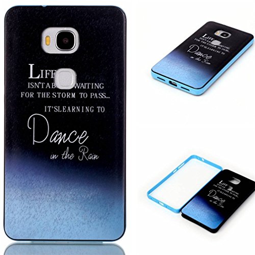Case Huawei Honor 5X Cell Phone Case,Honor X5 Smartphone Cover,Hybrid Impact Shockproof Cover Hard Armor Shell and Soft Silicone Skin Fit for Huawei Honor GR5 Case-Raindrop