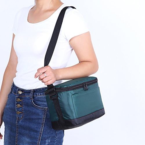 Insulated Lunch Bag ,eStarry Lunch Box with Adjustable Shoulder Strap Lunch Tote Hand Bag Box Cooler Bag Freezable Keep Food and Drinks Cool on the Outdoor Camping Picnic (Cooler Bag, Green)
