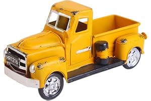 SAFIGLE Vintage Truck Farmhouse Decor, Mini Farmhouse Metal Toy Christmas Truck Table Decorations Vintage Truck for Holiday Decorations Decorative Tabletop Storage