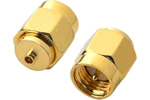 Boobrie IPX SMA Coax Connector SMA Male to U.FL/IPX Male Coaxial Connector Low Loss Coax Adapter for PCI/RF Antennas/Wireless LAN Devices/Coaxial Cable/Wi-Fi Radios Pack of 2