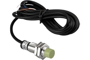 Heschen M12 Inductive Proximity Sensor Switch PR12-4DN Cylindrical Type Detector 4mm DC12-24V 3-Wire NPN NO(Normally Open) CE