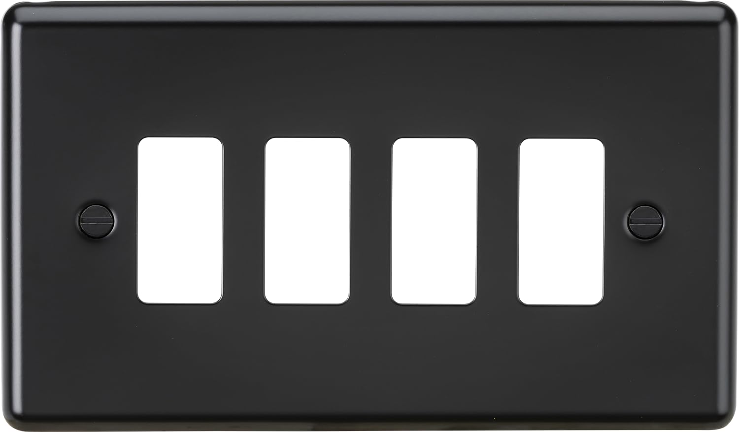 Knightsbridge 4G Grid Faceplate - Matt Black — image 1