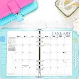 2020 and remainder 2019 Monthly Dated Planner Inserts | Refill Pages For A5 Size Planners | Sunday Start | 5.83x8.27 inches