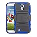Galaxy S4 Case, Zenic(TM) Hybrid Dual Layer Armor Defender Full-body Protective Case Cover with Kickstand & Belt Clip Holster Combo for Samsung Galaxy S4 i9500 (Dark Blue)