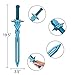 Mekarsoo Weapons Toy Set, Foam Sword and Shield, Children Foam Toys Creative Pretend Play Set for Gifts/Adventure Party/Halloween (Blue Shield & Sword)