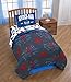 Marvel Spider Man Wall Crawler Twin Comforter - Super Soft Kids Reversible Bedding features Spiderman - Fade Resistant Polyester Microfiber Fill (Official Marvel Product)