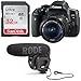 Canon EOS Rebel T6i Video Creator Kit with 18-55mm Lens, Rode VIDEOMIC GO and Sandisk 32GB SD Card Class 10 - Wi-Fi Enabled