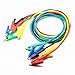 Oiyagai 5 Colors 4mm Alligator Clip Test Leads, 1M Dual End, 15A 1000V Multimeter Test Wires for Lab, Electrical Projects, DIY Electronics