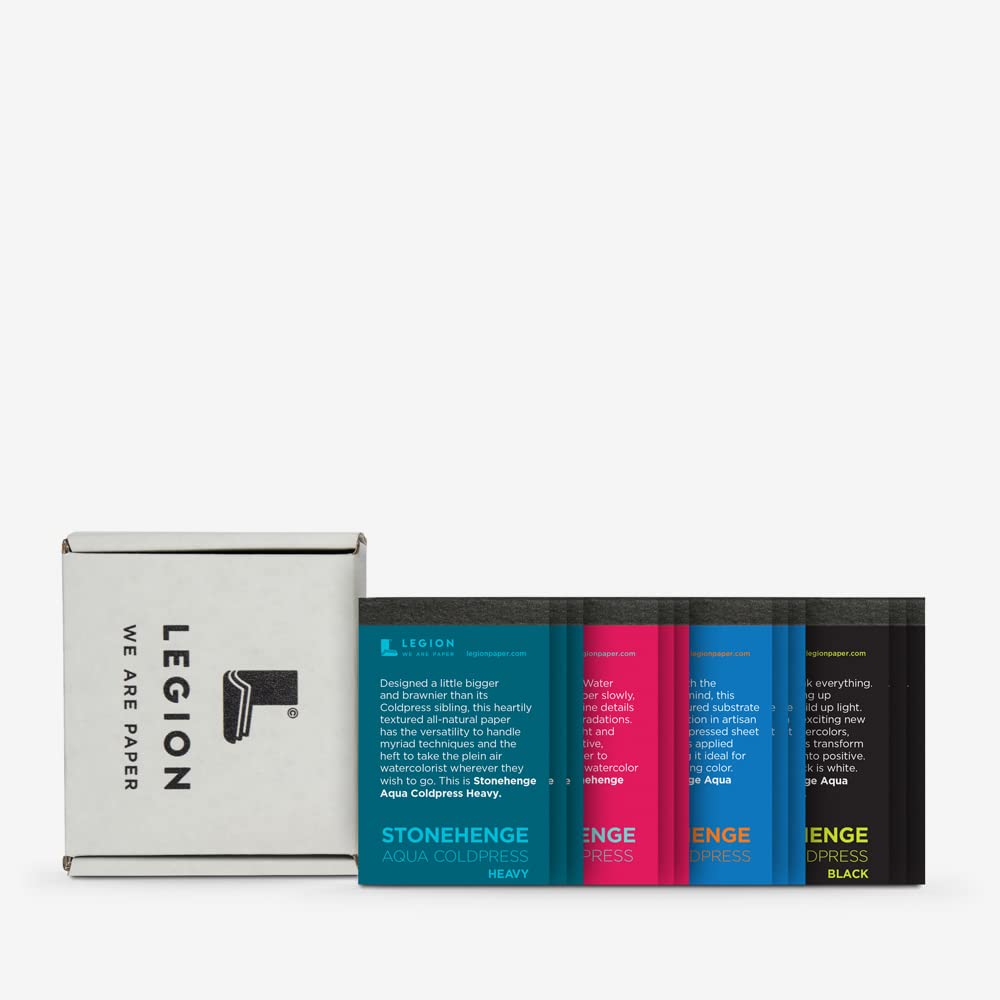 Legion Mini Pad Sampler Set: 12 Stonehenge Aqua Artist Pads, 2.5 by 3.75 Inches Each (L21-MINIPADKITAQ)