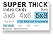 100 SUPER THICK index cards/ 5
