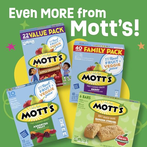 MOTT’S SOFT BAKED BARS, CHOCOLATE CHIP, MADE WITH APPLESAUCE, 6 CT, 5.76 OZ