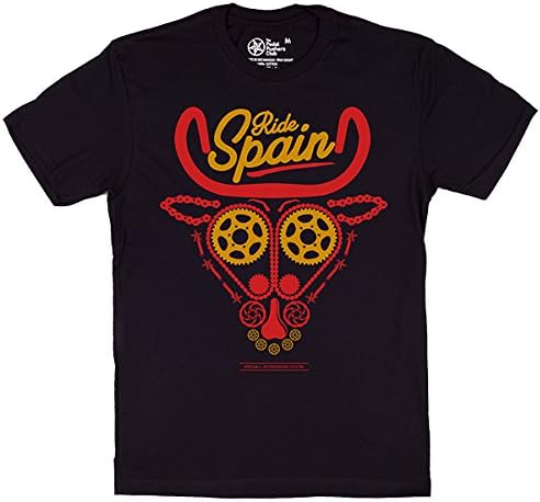 Pedal Pushers Club Ride Spain Tee, Medium, Black
