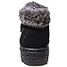CONDA Kids Black Faux Fur Suede Boots - Fur Lined Winter Boots (Toddler/Little Kid/Big Kid)