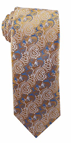 LDS Missionaries on Bikes Gold and Gray Tie for Men