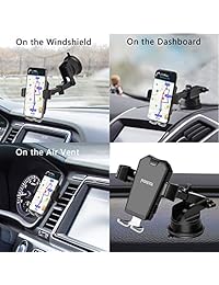 Soporte inalámbrico para cargador de automóvil ROBOQI X, soporte de teléfono de sujeción automático para automóvil, carga rápida de 7.5W 10W, compatible con iPhone Xs Max XR 8 Plus, Samsung Note 9 S9 S8.