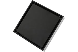 Suqare Shower Drianer, 4 Inch Invisible Floor Drains with Tile Insert, Stainless Steel Shower Floor Drain with Removable Scre