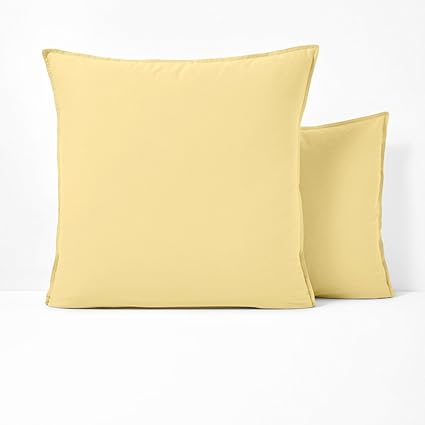 Amazoncom La Redoute Washed Cotton Pillowcase Yellow Size Oblong