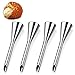 HULISEN 4Pcs Cream Icing Piping Nozzle Tip Stainless Steel Long Puff Nozzle Tip Decorating Tool primary