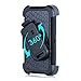 BENTOBEN iPhone 5C Case, Hybrid Heavy Duty Full Body Rugged Hard Protective Holster Shockproof Tough Phone Case Cover with Built-in Rotating Kickstand Swivel Ring Belt Clip for Apple iPhone 5C, Black