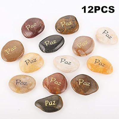 12pcs Paz Rockimpact Spanish Espanol Paz Peace Stone Engraved