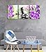 Canvas Print Wall Art Modern Elegant Purple Pink Flowers Zen Stone Spa on Water Canvas Print Wall Art Paintings Modern Artwork For Living Room Total Size 36 plus 16 Inch